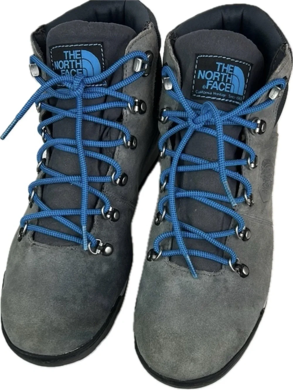 The North Face Larimer Waterproof Gray and Blue Outdoor Winter Mid Boots